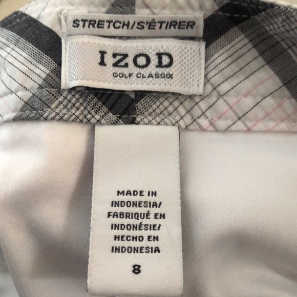 Izod Gray White Pink Plaid Tennis Golf Skort size 8 - Picture 10 of 13